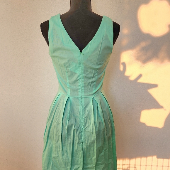 Teal Green Midi Dress. Size Small - Picture 2 of 4